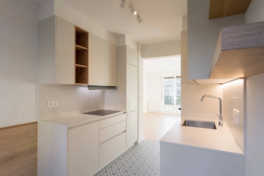 muebles ordenados en cocinas pequeños