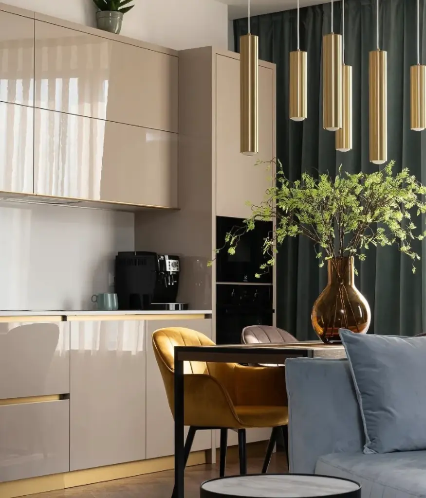 cocina decorada con plantas
