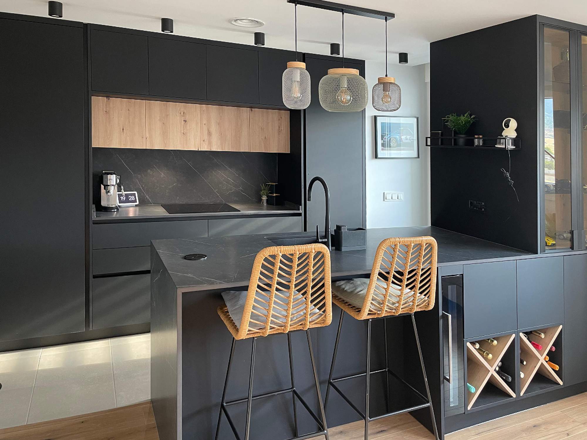 Encimeras negras: 5 ejemplos que te enamorarán