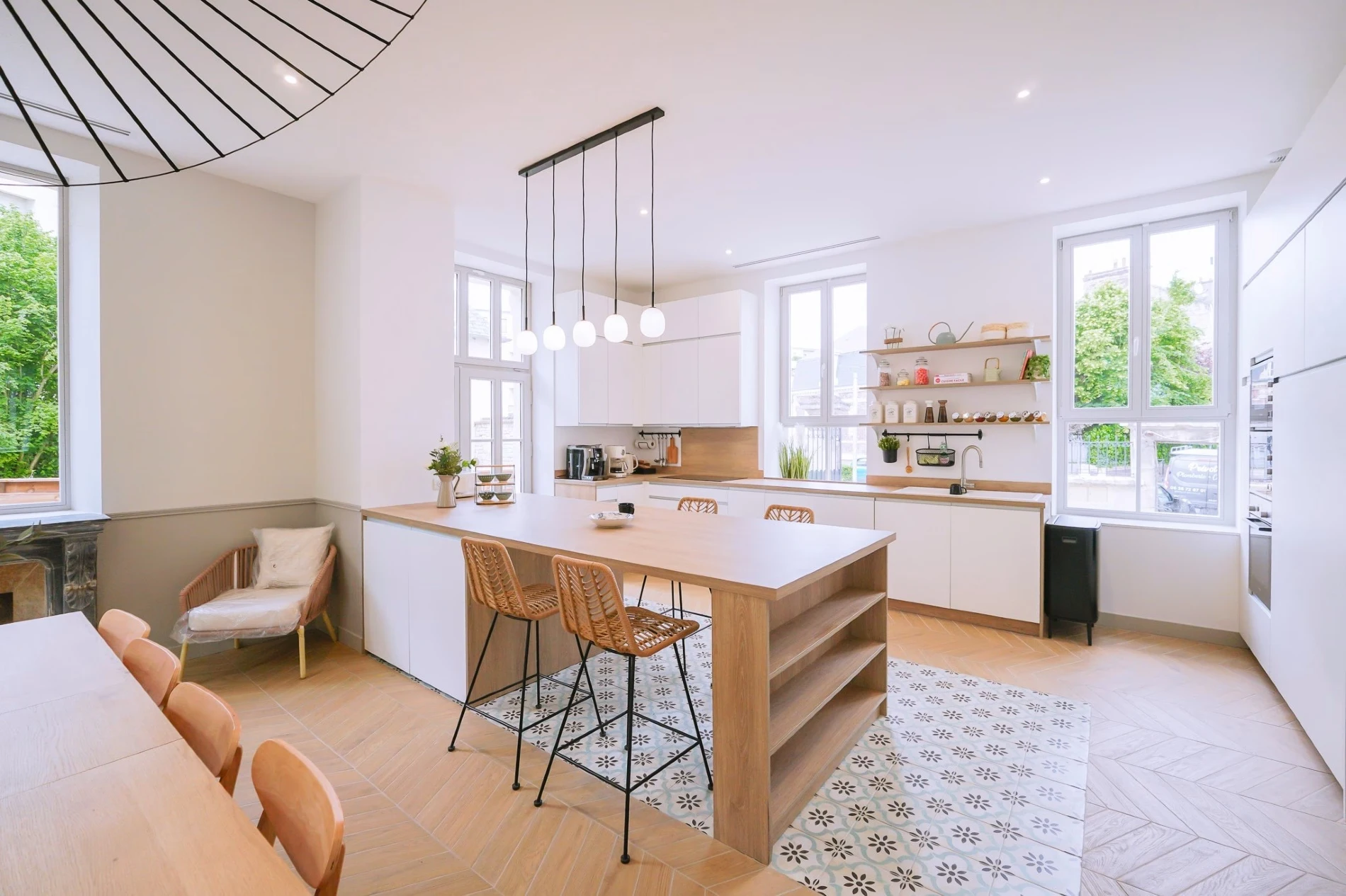 cocina con encimeras de madera de OB Cocinas